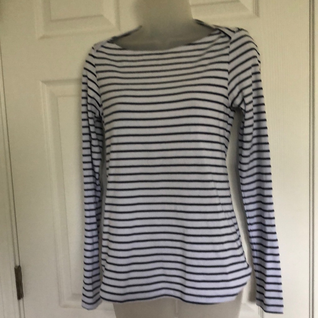 Anthro Stateside Boater Top Made In The States Striped Long Sleeves Shirt